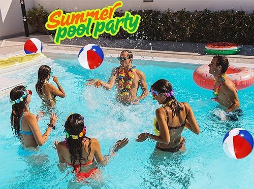 Miniatura 3 de The Dreidel Company Pelotas de playa patrióticas inflables con diseño de bandera de Estados Unidos para fiesta en la piscina, cumpleaños, juguete