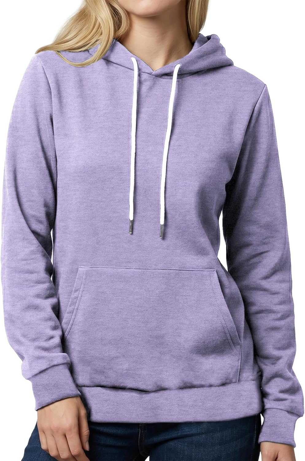 GIVON Women's Essential Pullover Hoodie Thin Lightweight Long Sleeve Comfort Sweatshirt for Everyday Wear