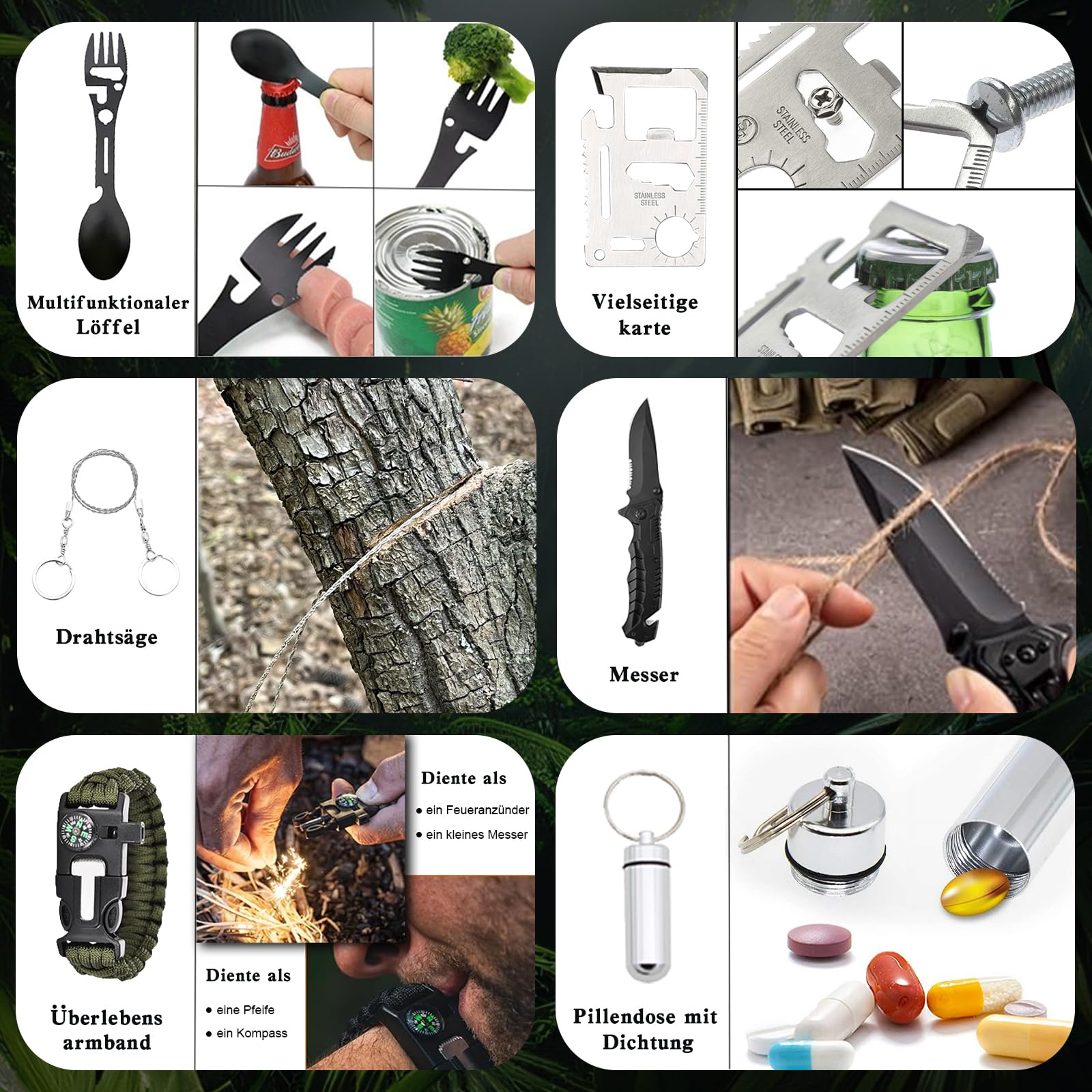 Survival Kit Adventskalender 2025 für Männer, Survival Adventskalender