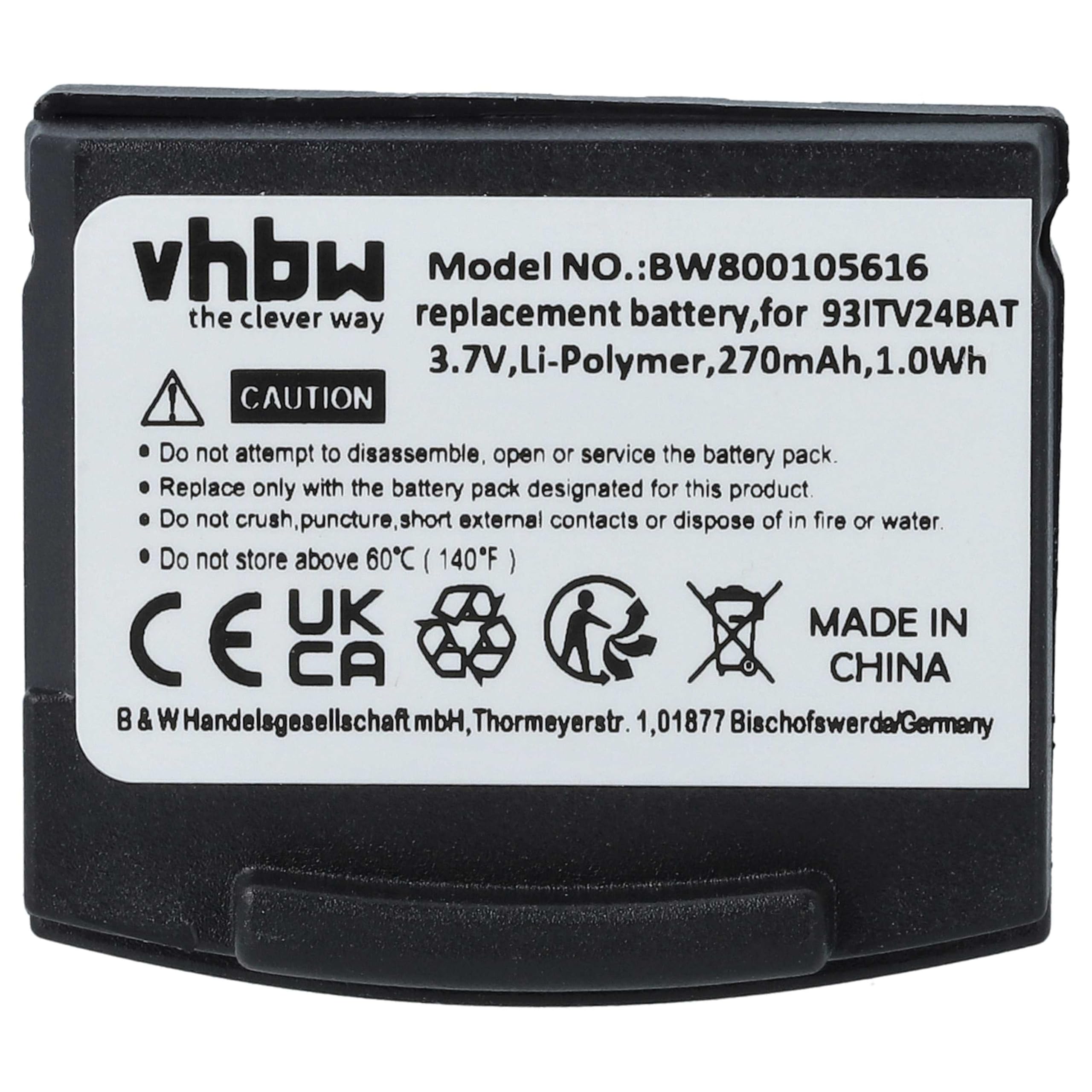Vhbw 5x Batterie Compatible Avec AKG Balance K 122 IR, K 216 AFC, K 215 AFC Casque Audio Ecouteurs Sans Fil 60mah 24v Nimh 84536884