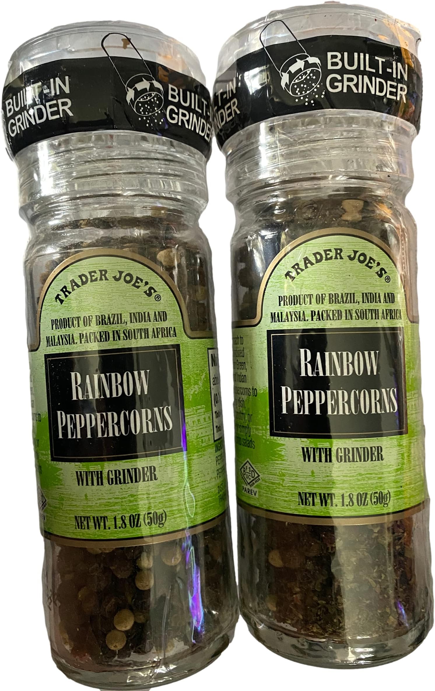 Trader Joe'sRainbow Peppercorns Pepper with Grinder (2 Pack)