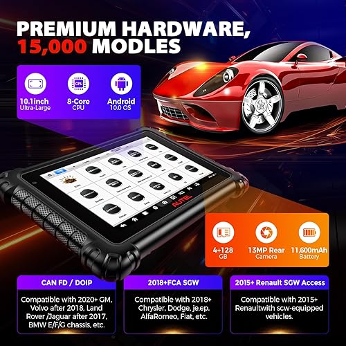 Vista 9 de Autel Escáner MaxiSYS MS906 MAX 2026, MS906MAX 10.1 pulgadas V2.0 de MS906 PRO MP900BT MS908S MK908 MS906PRO-TS, herramienta de escaneo