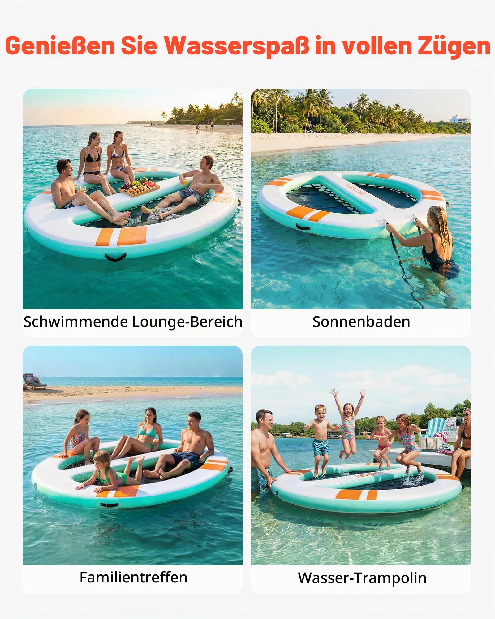 VEVOR Aufblasbares Schwimmdock