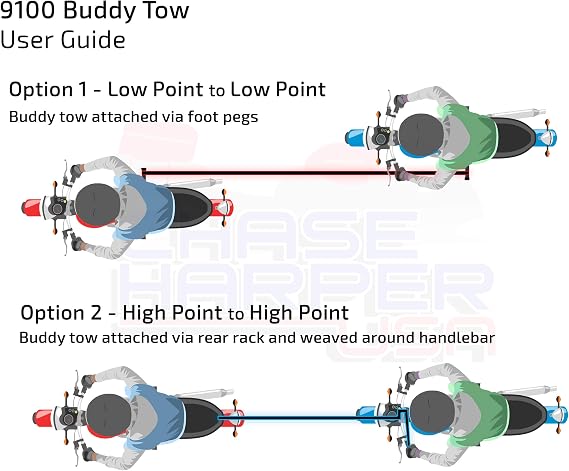 Chase Harper USA 9100 - Buddy Tow - Tough Military spec Nylon Webbing (1785 lb. Test) 12' x 1 - Orange