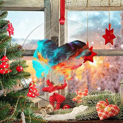 Adorno navideño de cielo estrellado para perro, Chow Chow, acuarela, galaxia, perro, cachorro, acrílico, adornos de Navidad, recuerdo, regalo para