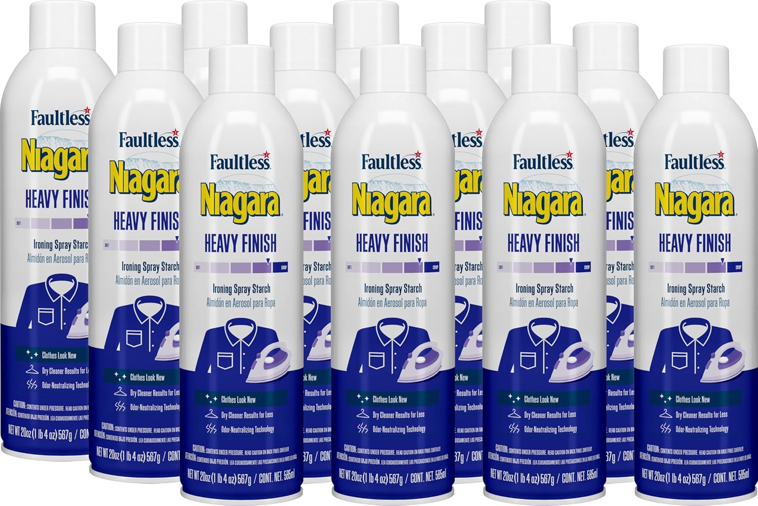 Heavy Starch Spray (20 oz, 12Pack) Niagara Heavy Hold