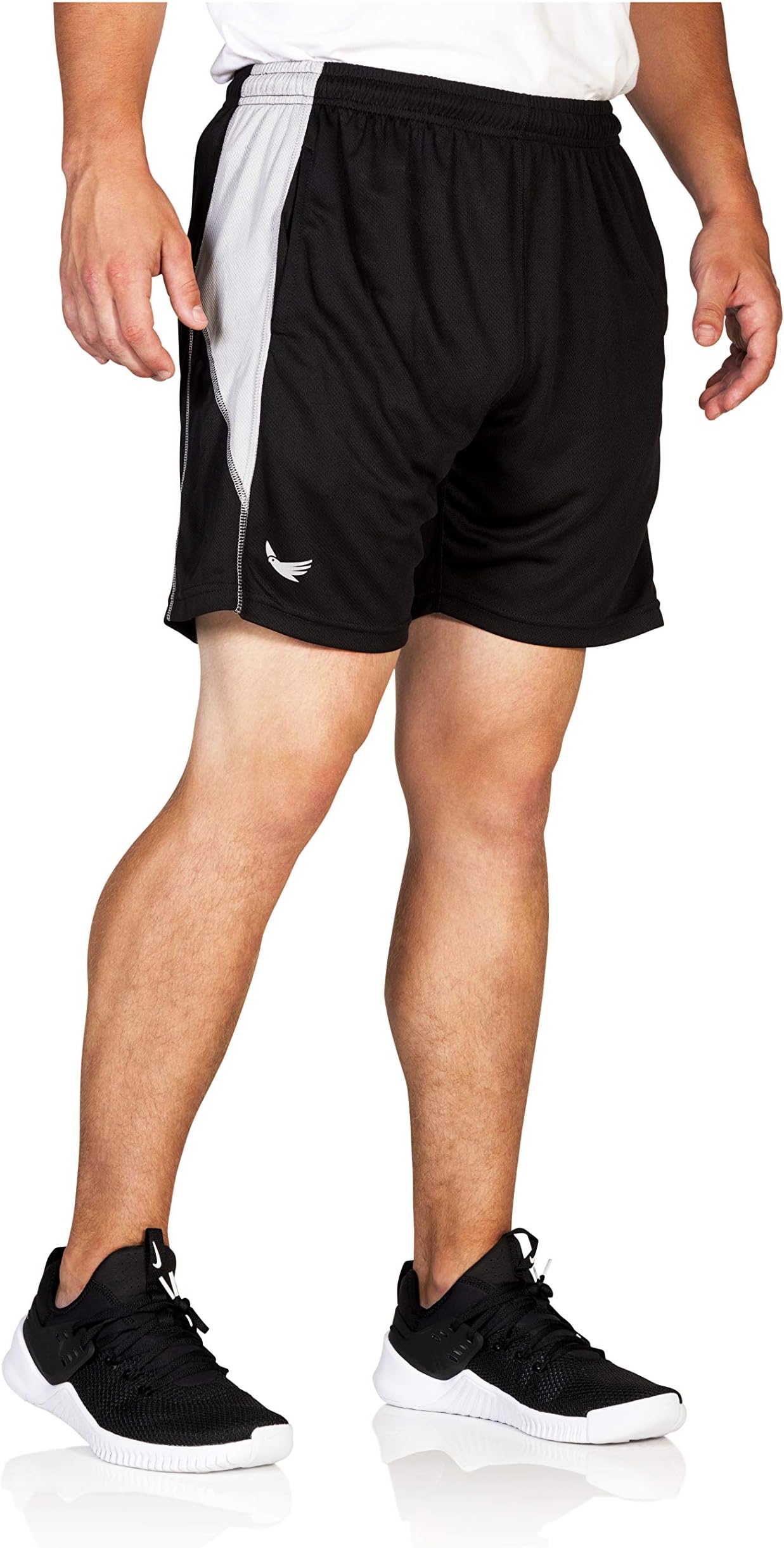 Salmans Men’s Quick Dry 7” Workout Running Shorts with Side Pockets