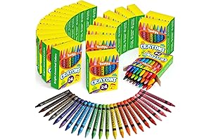24 Pack Crayons Bulk for Toddlers 1-3