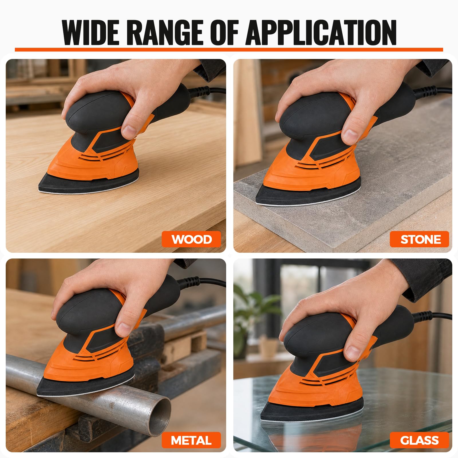 AOGROD Sanding Pads - 5 Pack for Detail Sanding -7 AOGROD Sanding Pads - 5 Pack for Detail Sanding -7