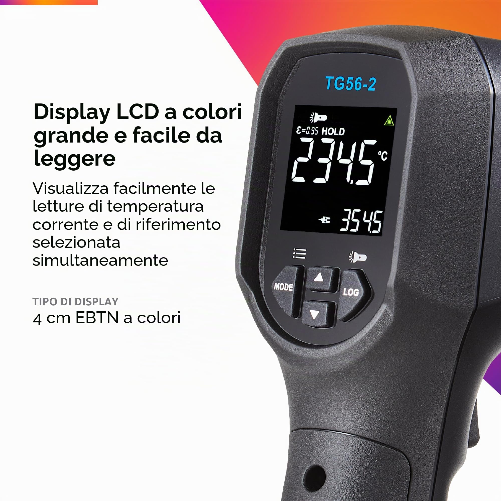 FLIR TG56-2 Spot IR Thermometer with Thermocouple