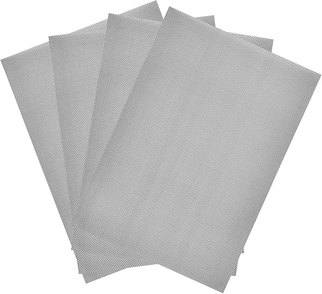Wire Mesh Sheet 4 Packs, Never Rust 304 Stainless Steel Fine Metal Rodent Mesh Panels, Air Brick Vent Mesh Cover for Mouse Rat Proof Insect Pest Control, 20 Mesh A4(210 x 300 mm)