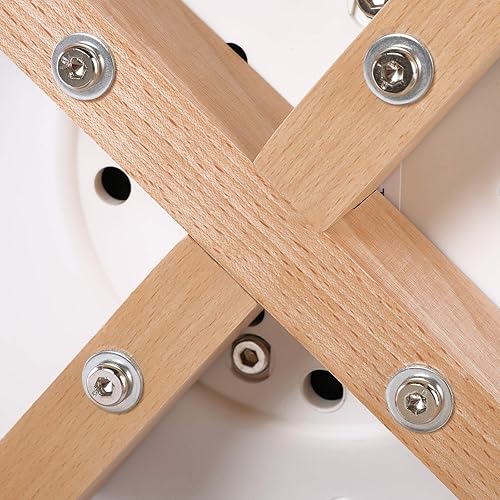 Miniatura 7 de Juego de 6 sillas blancas de comedor, sala de estar, dormitorio, sillas de café con cómodo cojín y patas de madera maciza, fáciles de montar y