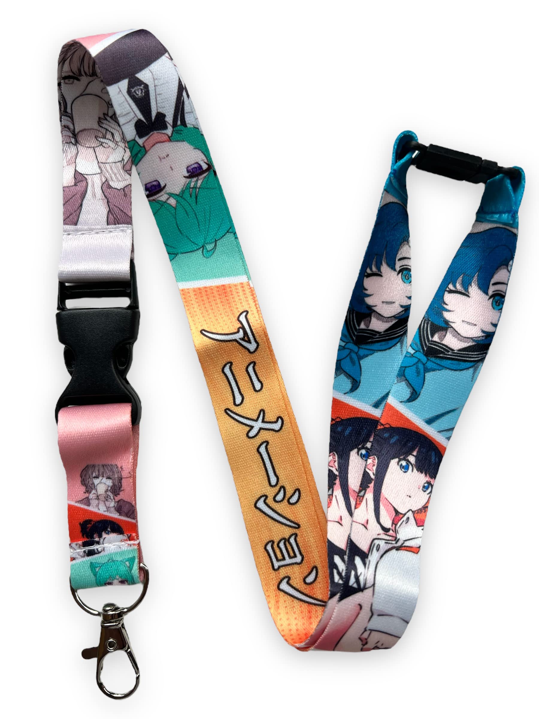 Anime Cartoon Lanyard with Detachable Buckle Clip