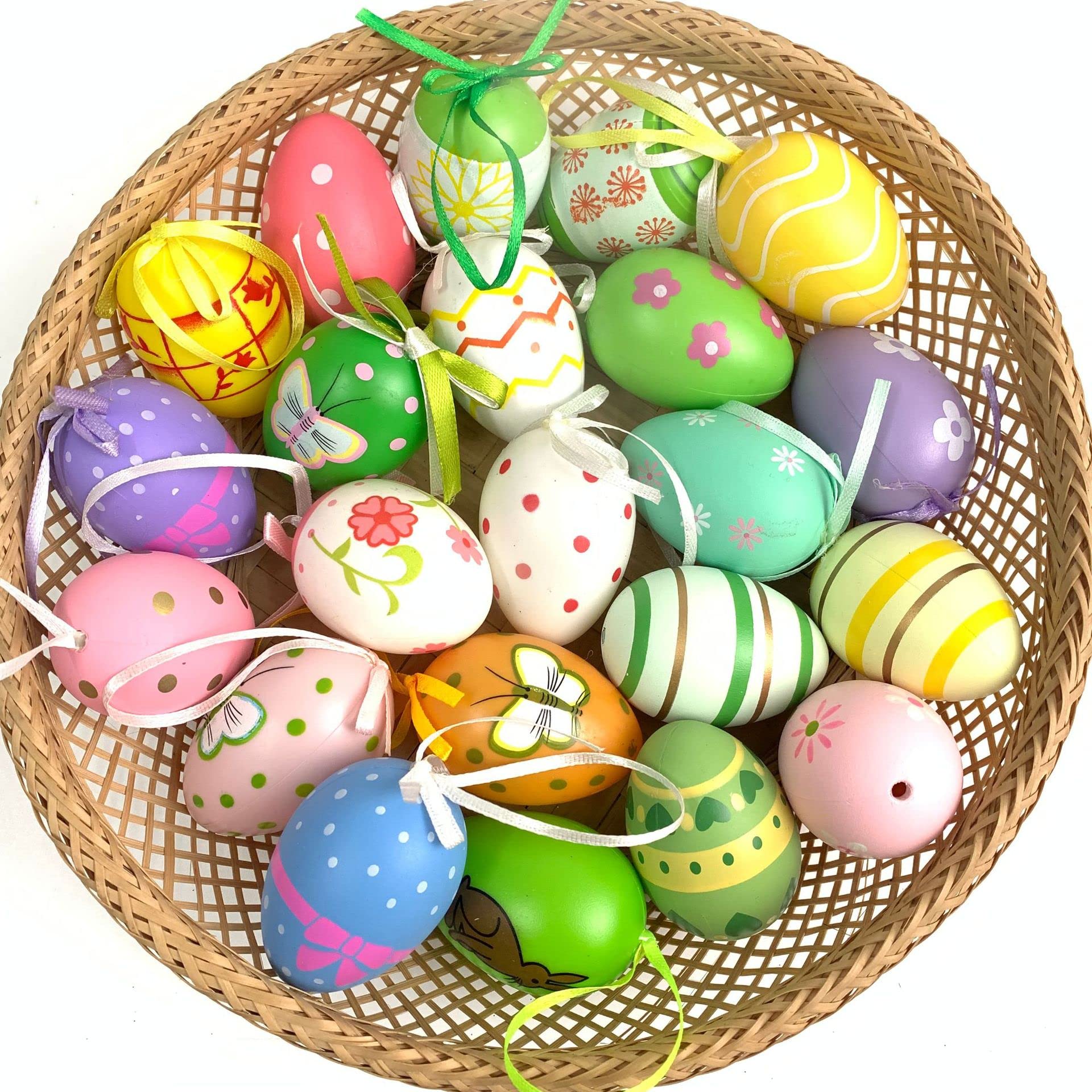 Uova Di Pasqua Da Appendere - 48 Pezzi Colorati, Decorazione Per Interno Ed Esterno - Foto 12