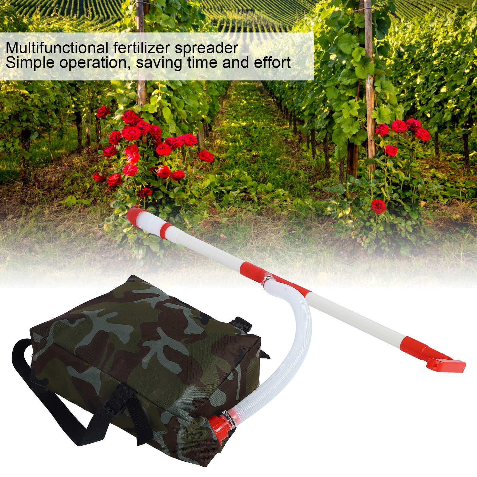 01 Pulverizador de Fertilizante, esparcidor Manual de diseño de Mango ergonómico, Manual agrícola portátil para maíz, caña de azúcar, Verduras, Pimienta, árboles frutales
