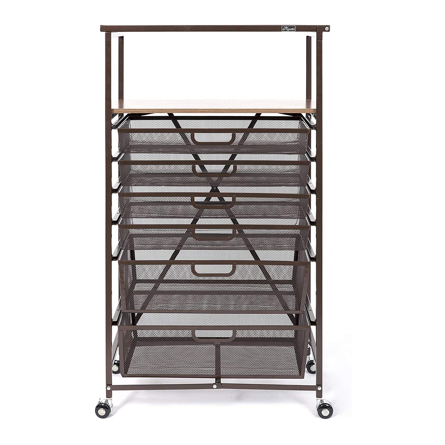 Origami CC6-BRONZE Folding Craft cart, Bronze