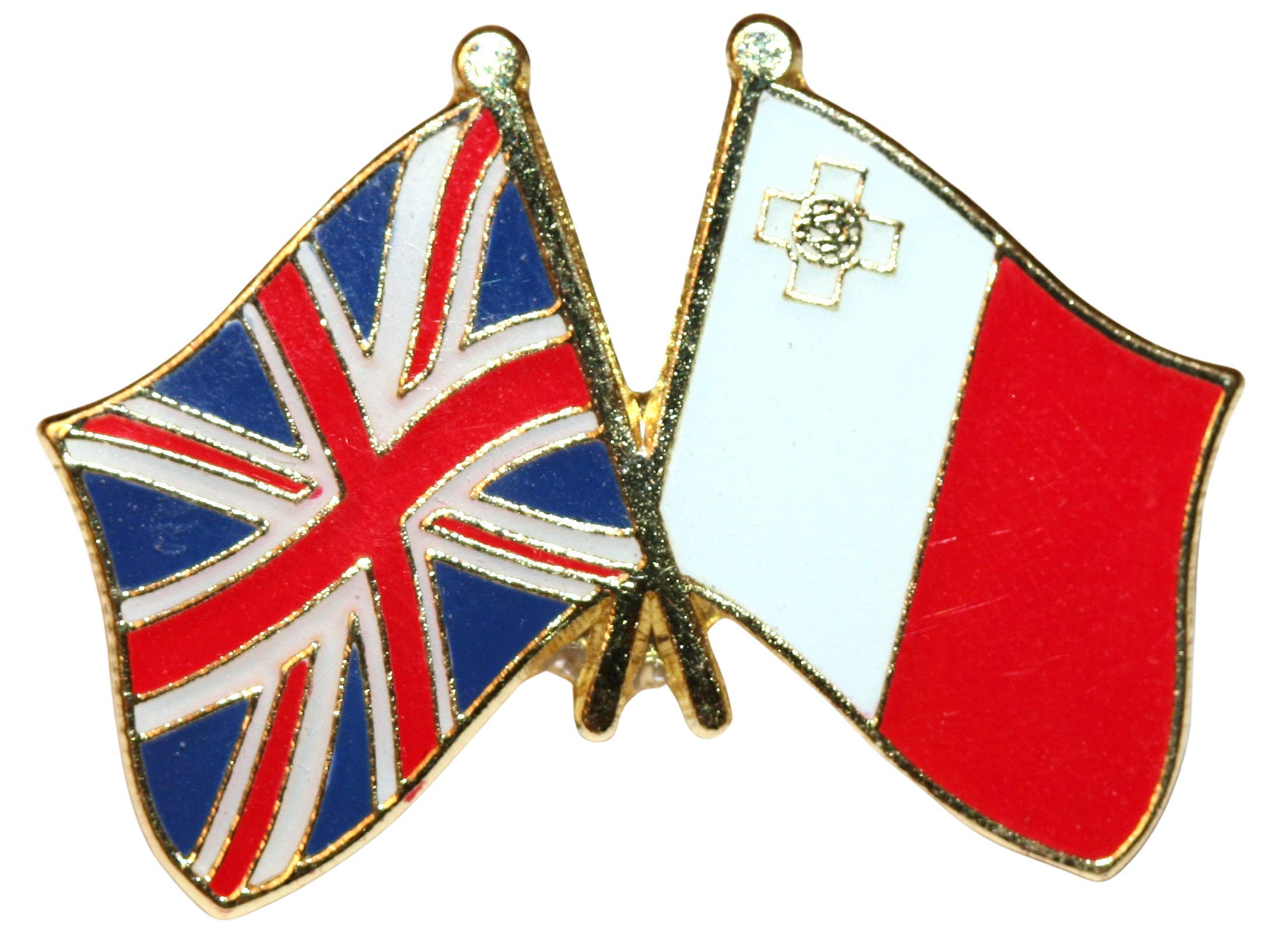 Buxton's Badges Multiple Uk & Malta Friendship Flag Pin Badge