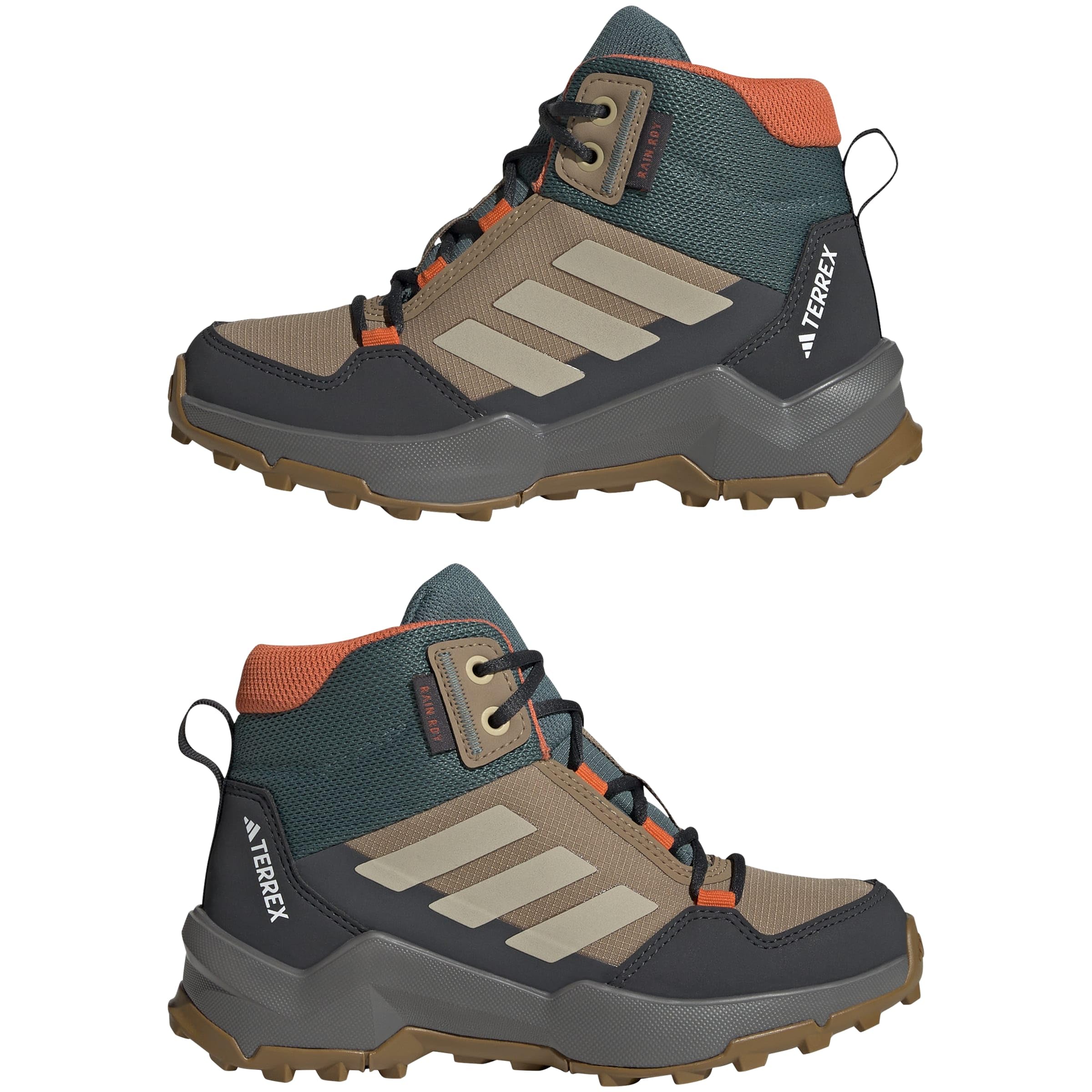 adidas Uniseks - dzieci TERREX AX4R MID RAIN.RDY HIKING SHOES, cardboard/savannah/semi impact orange, 40 EU