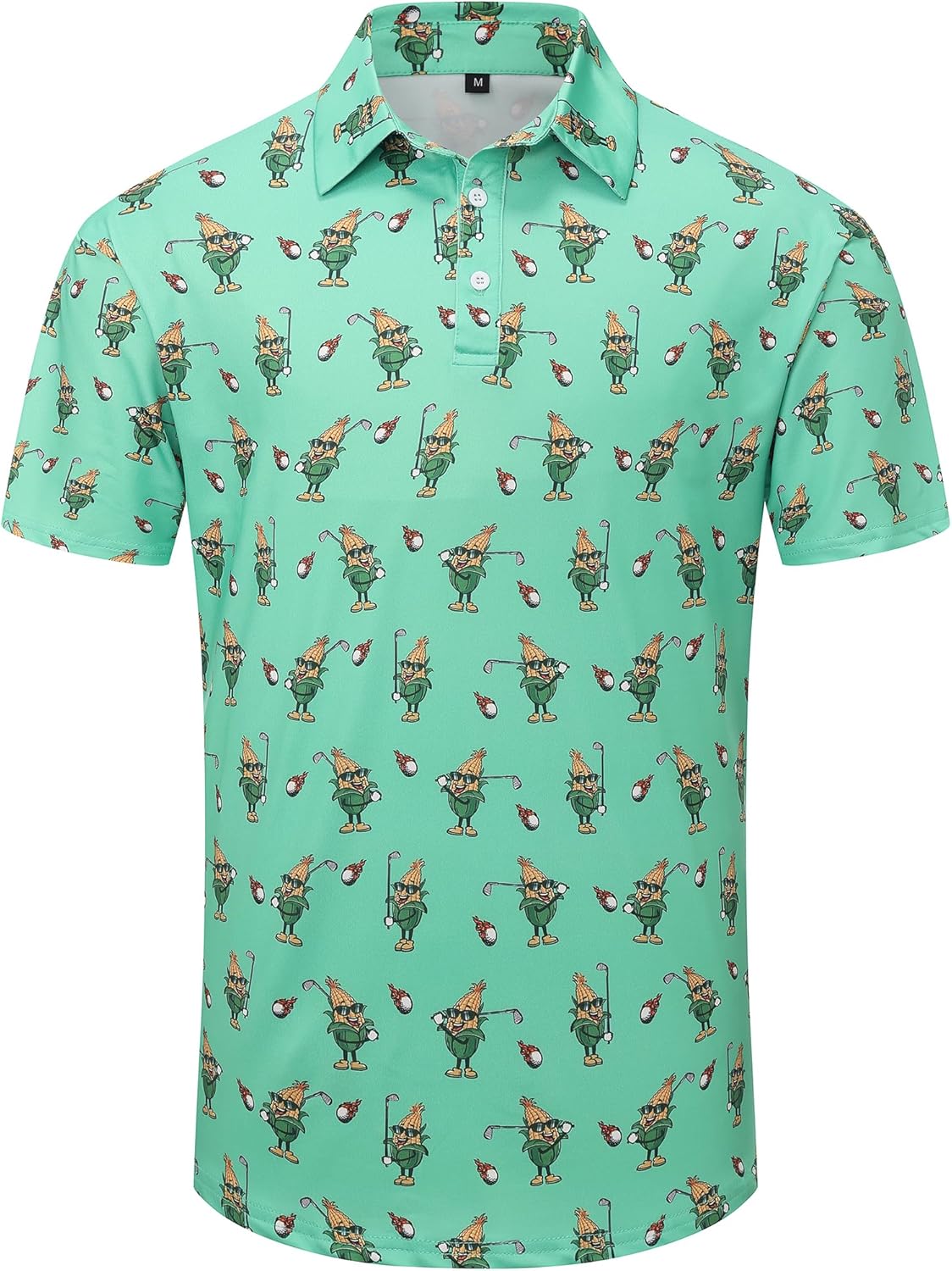 Mens Golf Polo Shirts Funny Golf Shirt for Men Short Sleeve Performance Moisture Wicking Dry Fit Polo Shirts for Men