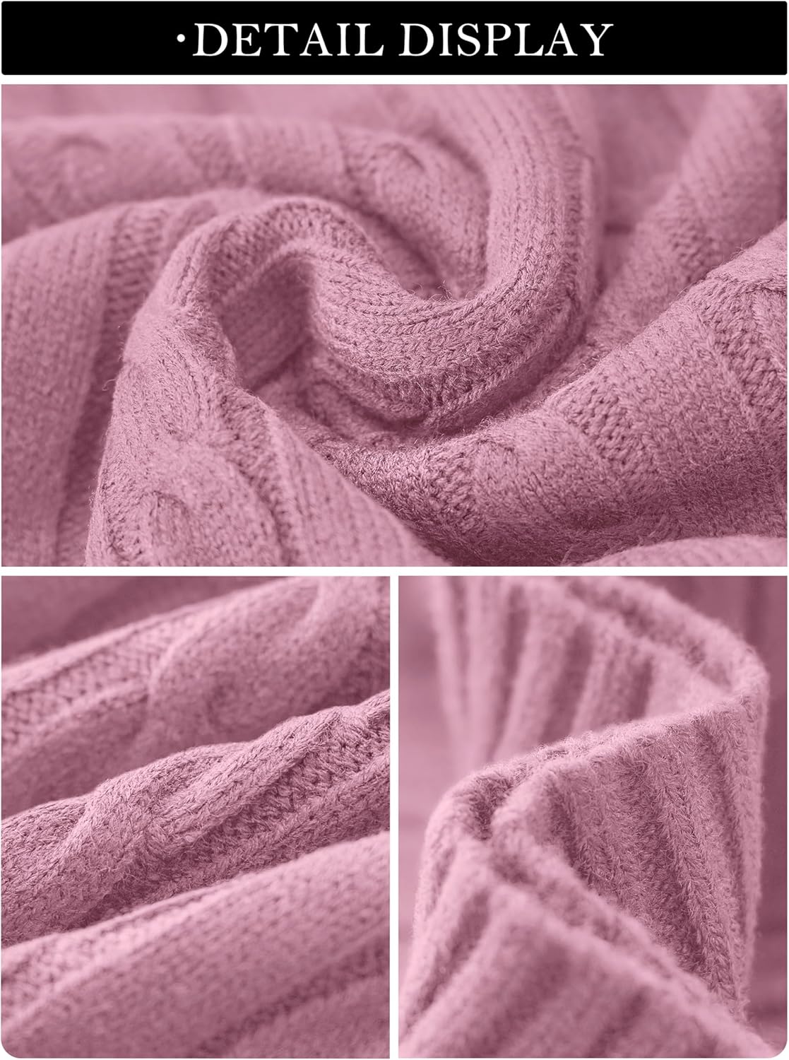 PRETTYGARDEN V Neck Cable Knit Sweaters for Women 2025 Long Sleeve Ribbed Fitted Pullover Tops Business Casual Fall Outfits - Image 6