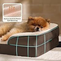 Vista 89 de Bedsure - Cama ortopédica extragrande para perros, sofá cama lavable para perros extragrandes, espuma de soporte con funda extraíble y lavable, negro