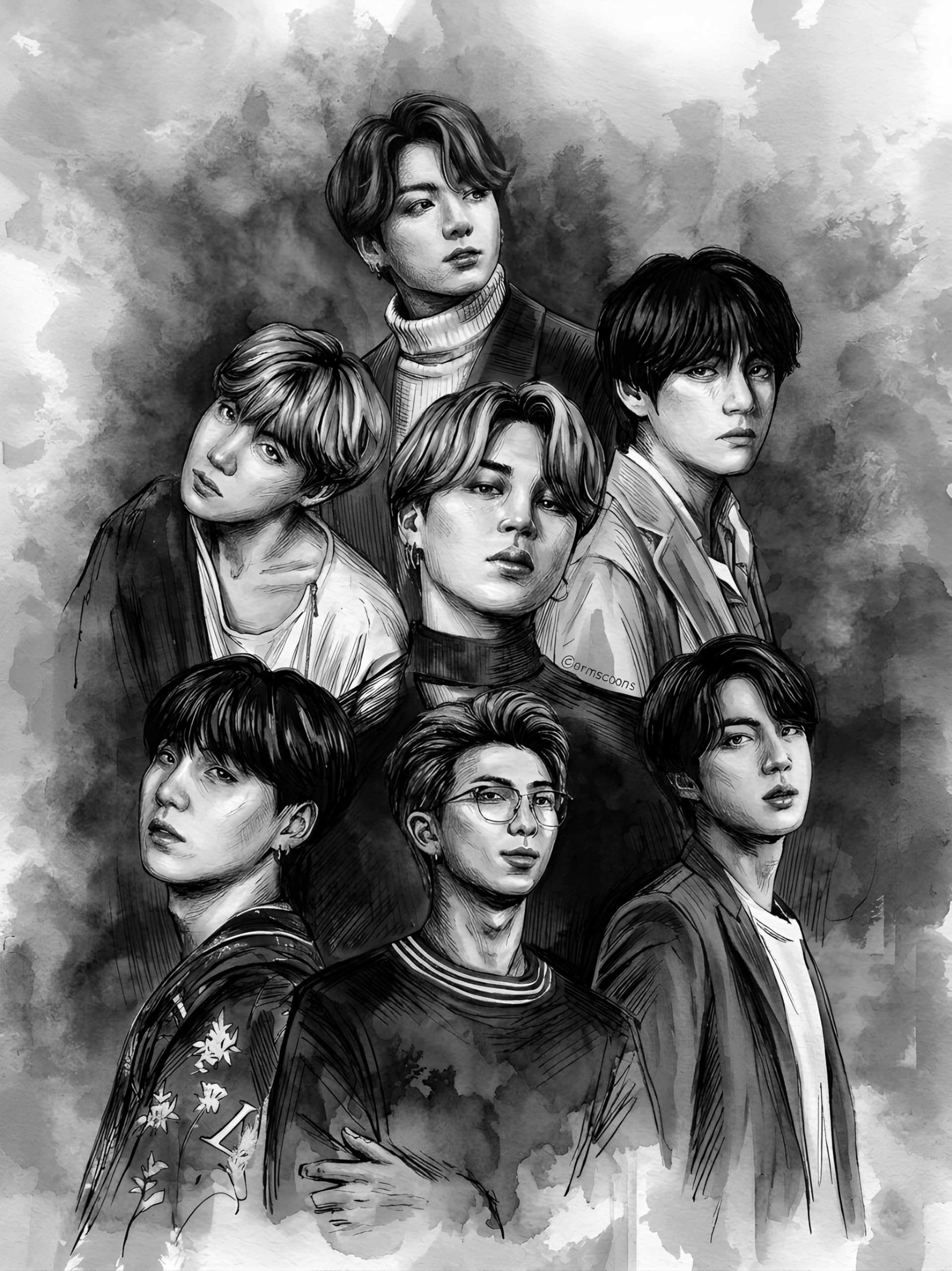 Amazon.com: Craftolive BTS Members Wall Frame Poster for BTS Army