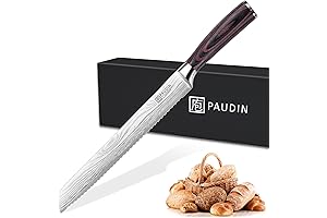 PAUDIN 10" German Stainless Steel Bread Slicing Knife