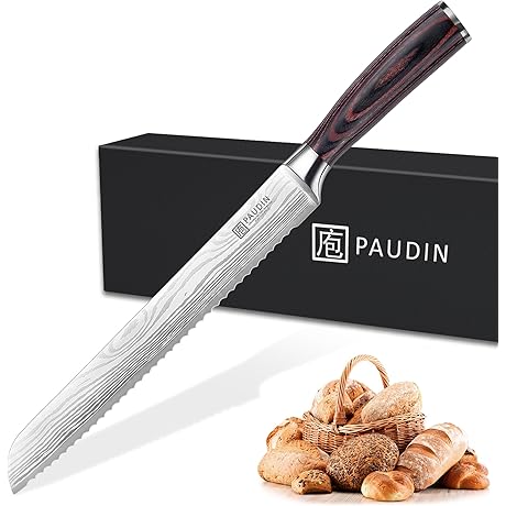 PAUDIN 10" German Stainless Steel Bread Slicing Knife