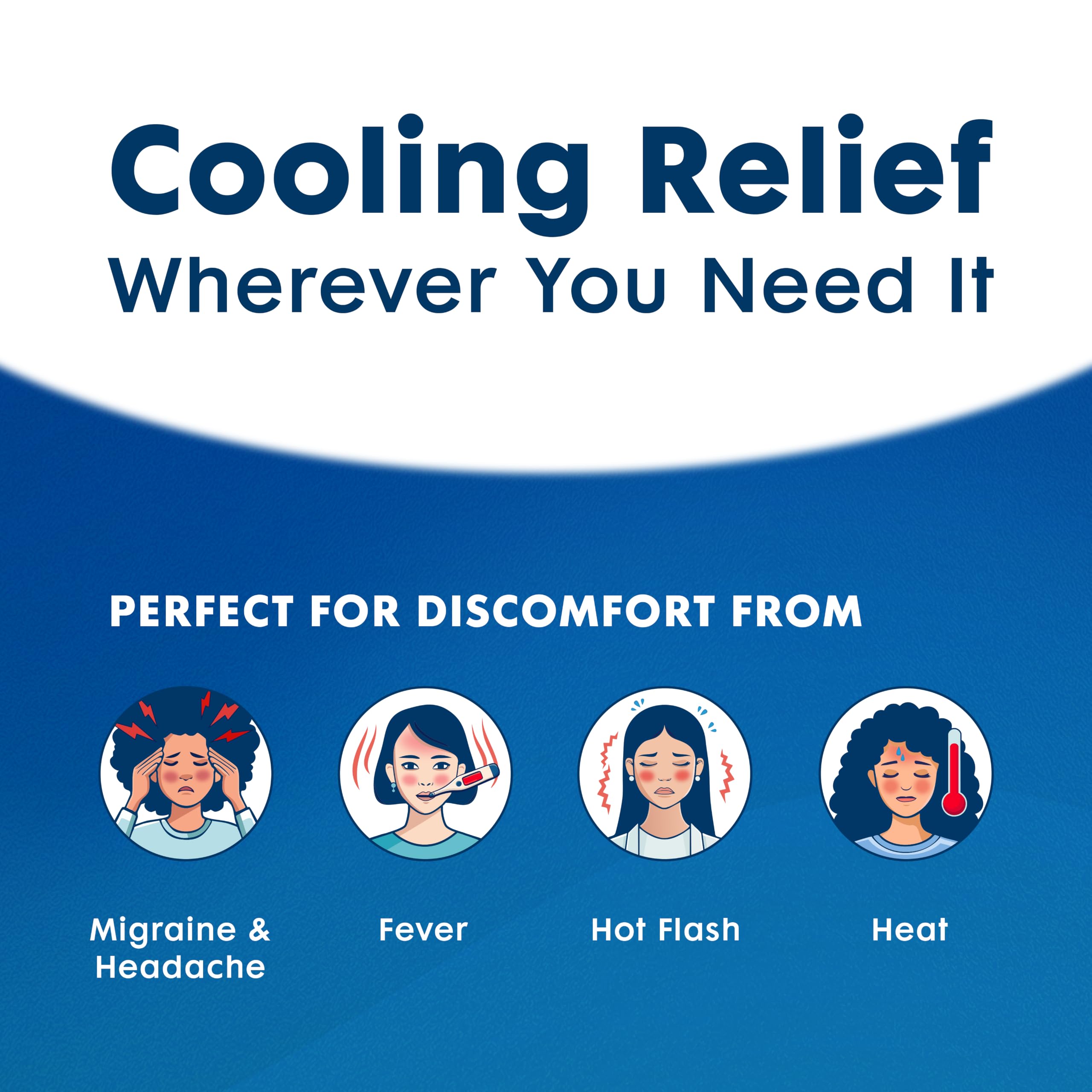 BeKoool Cooling Patches Relief from Migraine/Headache Discomfort, 4 Count — Amazon image 6