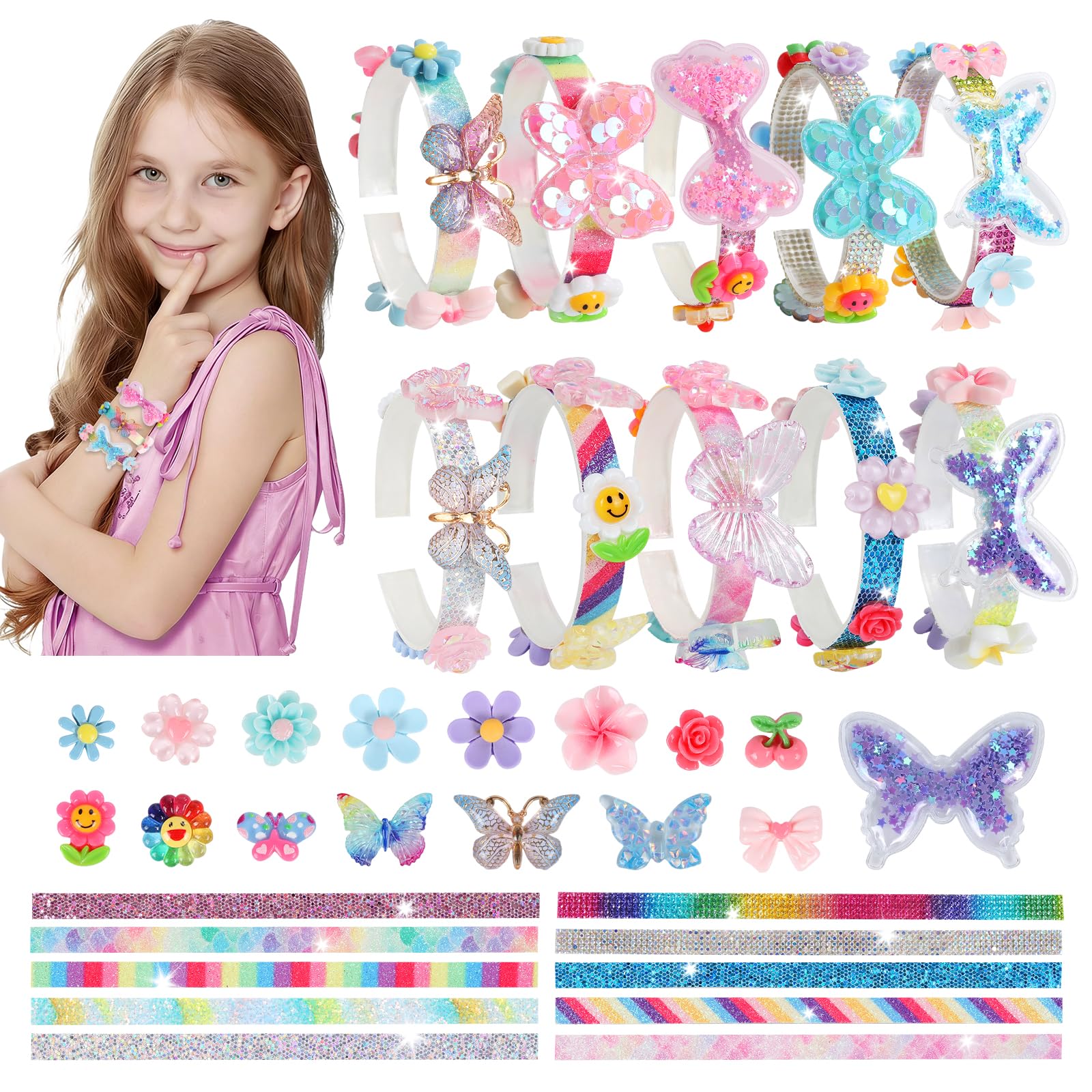 Bracelet Making Kit for Girls Art and Craft Kits for Kids-Girls Birthday Present for Ages 6-12 Year Old Friendship Bracelet Making Kit Girls Gifts for Party Rainy Days