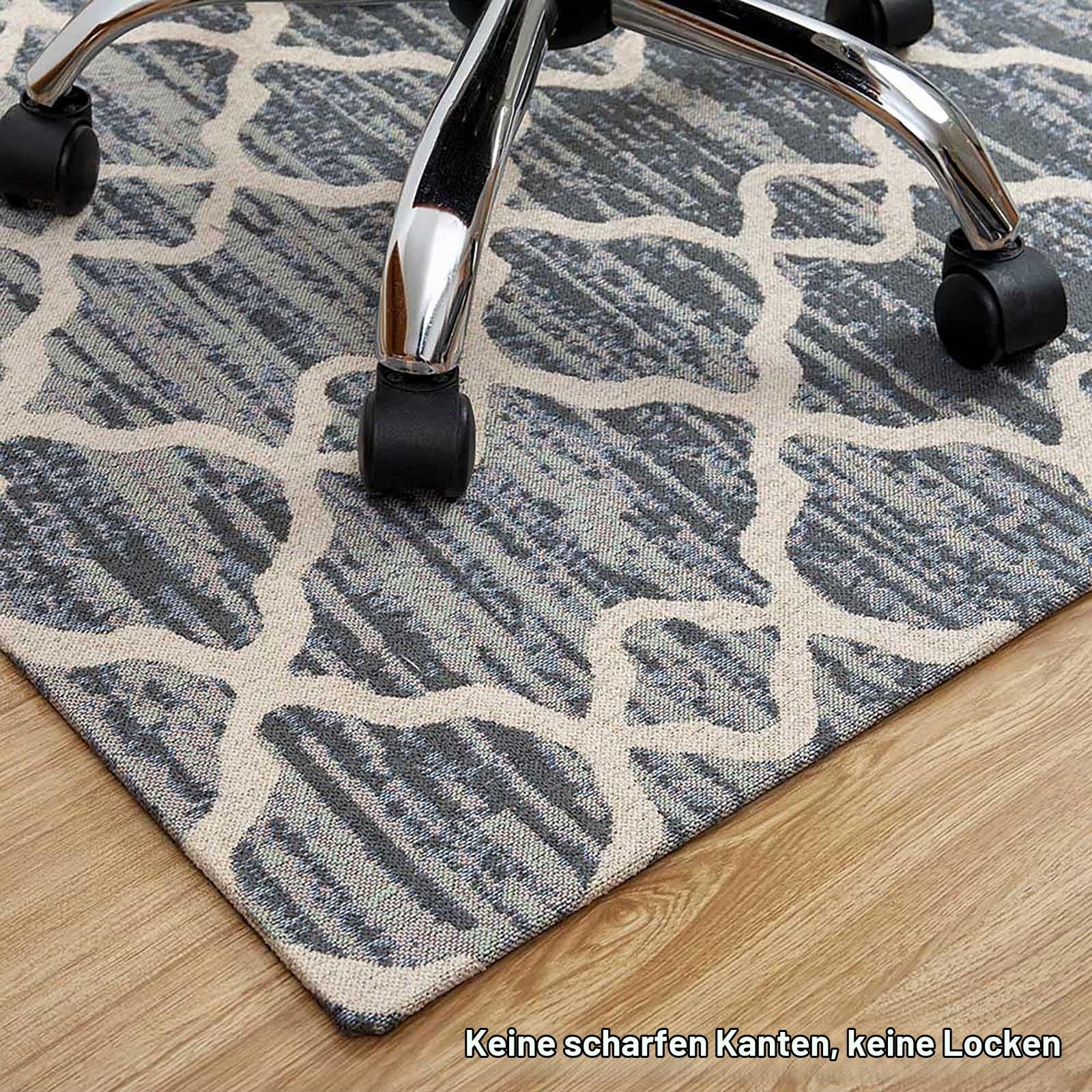 Luxus Bürostuhl Unterlage - Bodenschutzmatte für Teppich- bodenschutzmatte bürostuhl, 120x90cm Stuhlmatte für Home Office, schützt Hartholzbö, Santiago