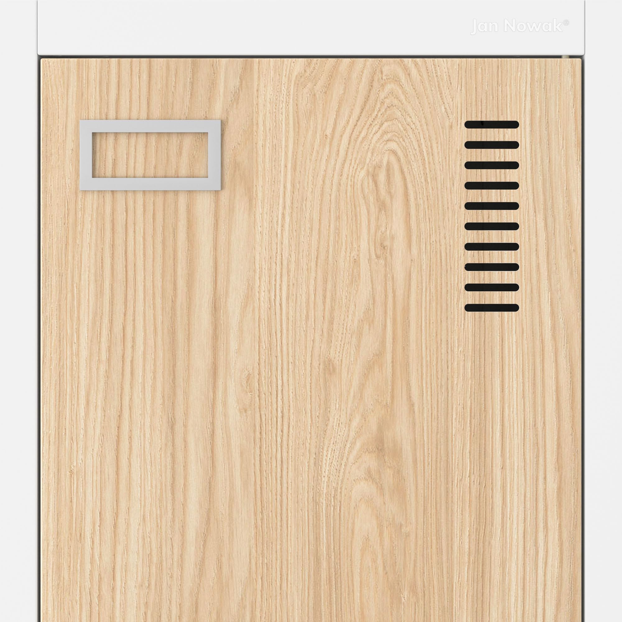 Taquilla Doble Armario Vestuario 2B1A Metalico Puertas con bisagras Ranuras de ventilación Pintura en Polvo Pared divisoria 180 cm x 80 cm x 50 cm (Aspecto de madera blanca)