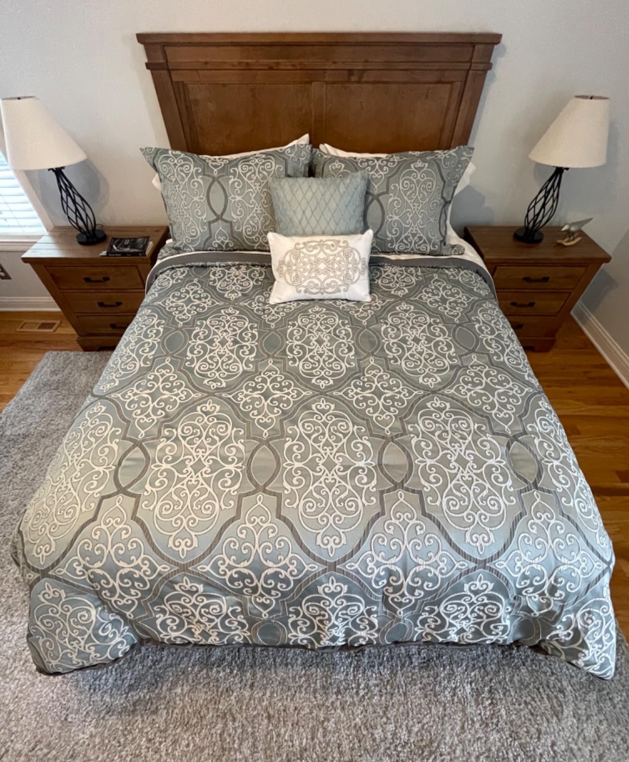 9/mo Finance Madison Park Lavine Cozy Bed in a Bag Comforter Set, Traditional Luxe Jacquard