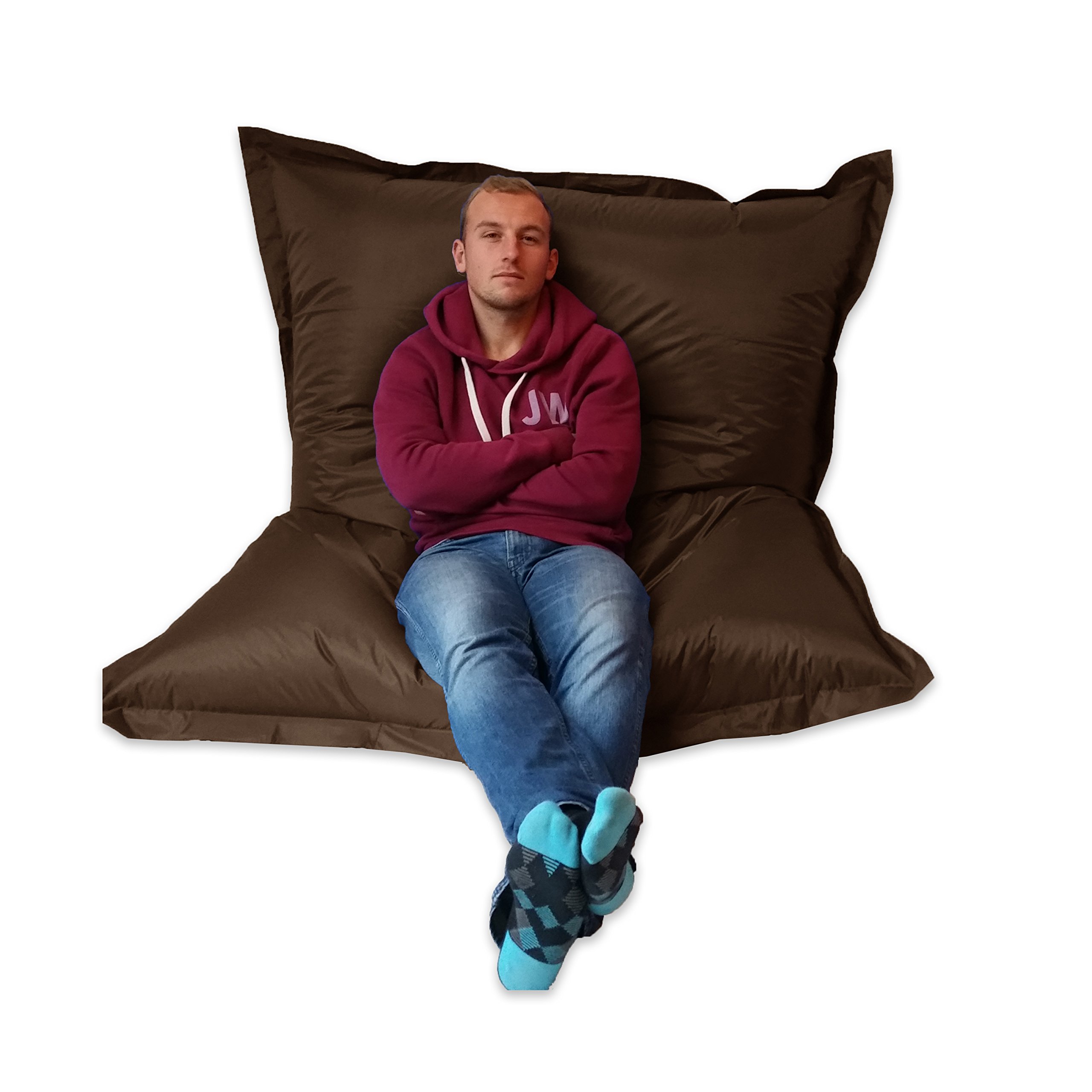 Extra Large Giant Big Beanbag Chocolate Brown - Indoor & Outdoor Huge XXXL Bean Bag - MASSIVE 180x140cm - great for the Garden