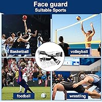 Vista 7 de Protector de nariz para nariz rota, máscaras faciales deportivas con acolchado de espuma, protector facial transparente ajustable, protección