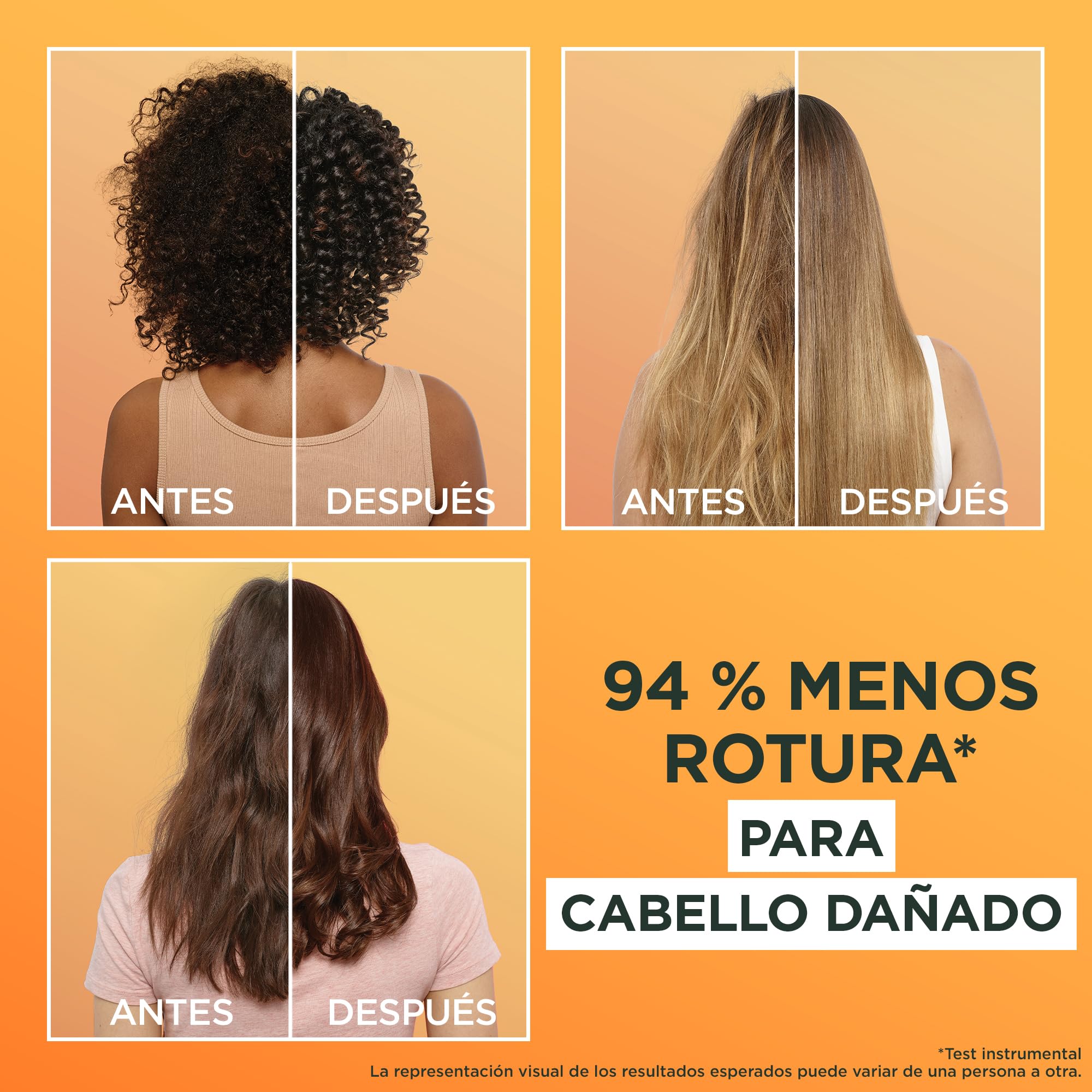 Garnier Fructis Hair Food Papaya Champú Acondicionador Mascarilla Reparación Cabello Dañado 350ml 400ml