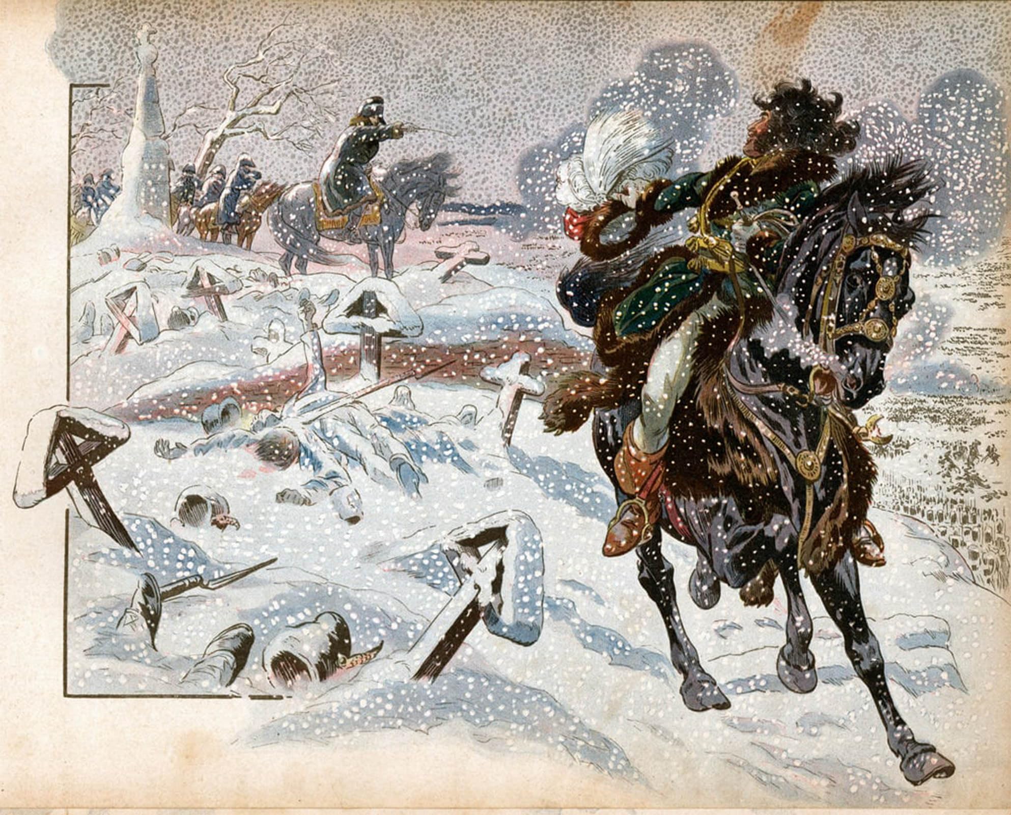 SERENDIPITP Abstract Painting Mural Print Picture Wall Decor Painting Joachim Murat At the Battle of Eylau on February Vintage Wall Artwork for Home Decor 60x90cm