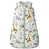Vista 35 de Yoofoss Saco para dormir para bebé de 0 a 6 meses, TOG de 0.5, manta que se lleva puesta, cremallera bidireccional, tela de algodón 100 %, para niño