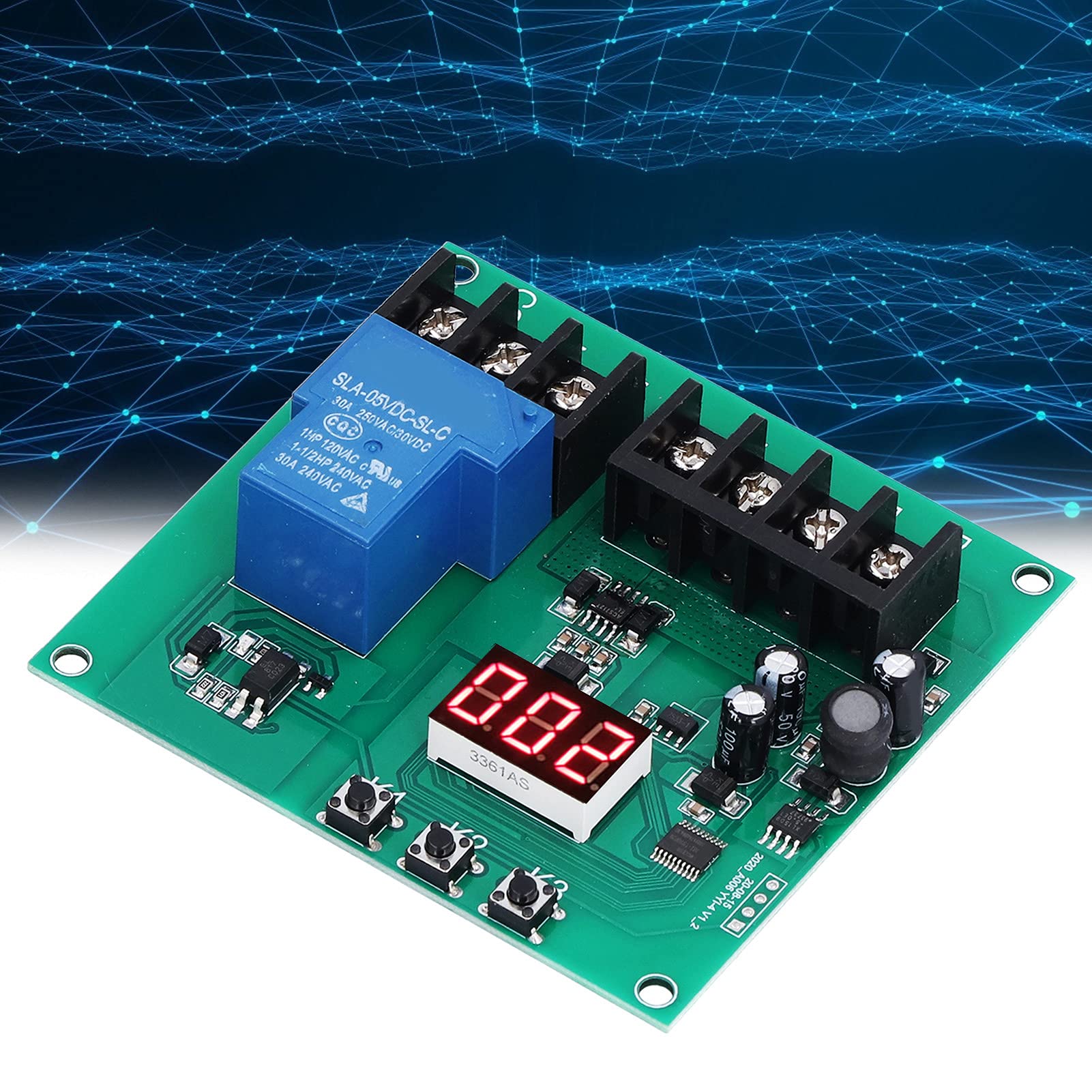 Modulo di Rilevamento della Corrente CC YYI-4 7-30V 0-30A Scheda del Modulo di Rilevamento del Rilevamento della Corrente CC Modulo relè di Protezione Sovracorrente
