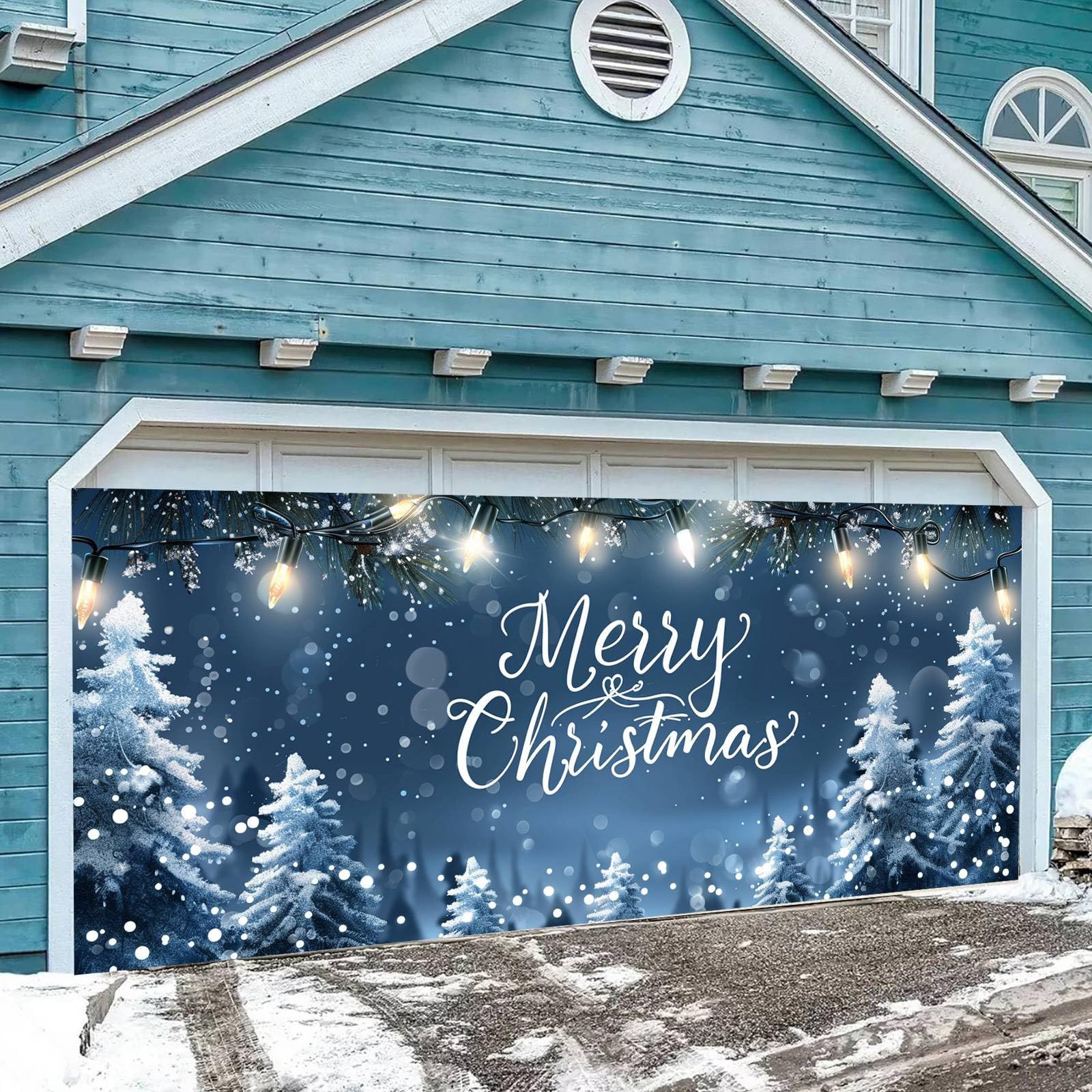 Santa's Garage Willkommensbanner Weihnachten für Außenparkplätze Weihnachtsdeko-1216