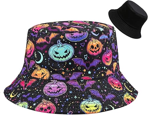 XYIYI Sombrero de pescador divertido de Halloween, sombrero de sol de moda para mujeres y hombres