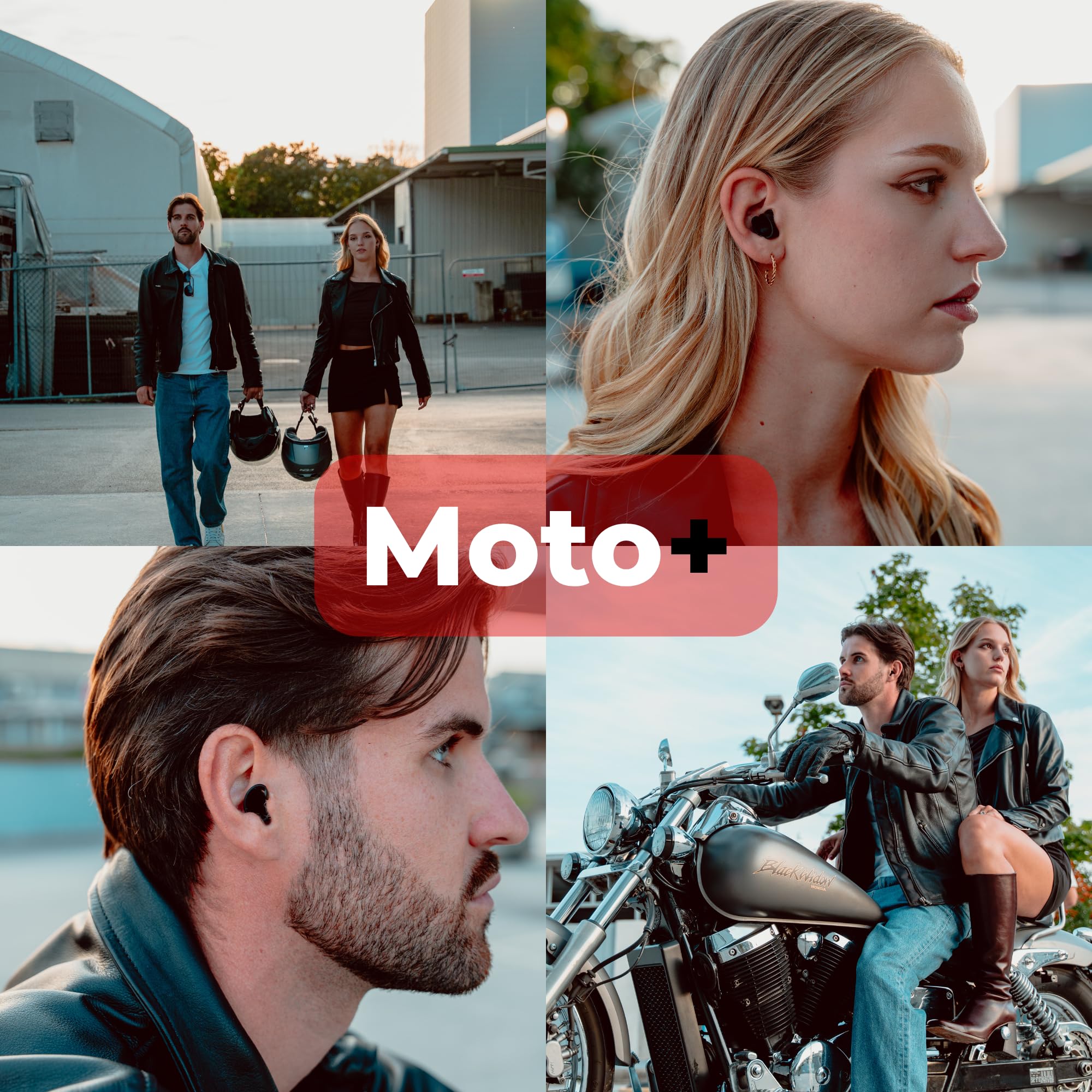 BOLLSEN Tapones para Moto – Tapones Reutilizables para Motoristas – Reducción del Ruido del Viento con 24 dB SNR – Se Ajustan Bajo el Casco – Lavables, Duraderos y Cómodos para el Uso Diario (3)