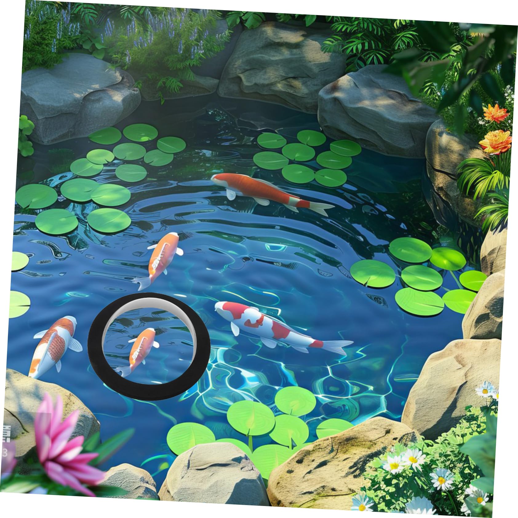Happyyami 2pezzi Dome Galleggiante Per Pesci Acrilico Trasparente Con Base Nera Accessorio Per e Laghetti Pratico Per Decorazione e Protezione Delle Piante Acquatiche