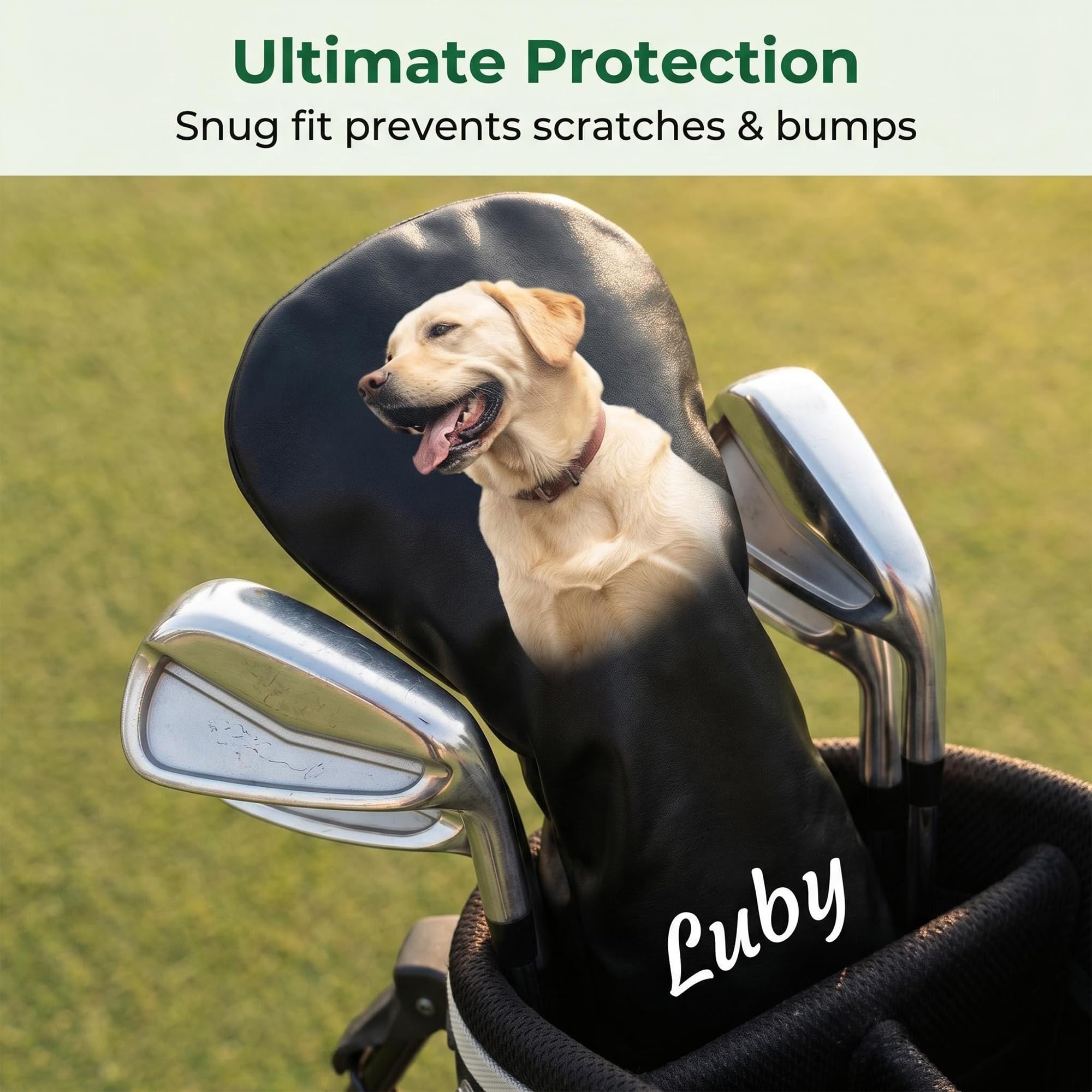 Fundas Personalizadas para Cabezas de Palos de Golf con Foto/Nombre, Fundas para Palos de Golf Personalizadas para Driver/Madera/Híbrido, Regalos de Golf para Golfistas, Cumpleaños, Día del Padre