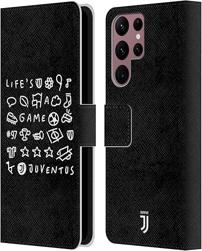 Miniatura 1 de Head Case Designs Officially Licensed Juventus Football Club Lifes A Game 2 Kids Leather Book Wallet Case Cover Compatible with Samsung Galaxy S22