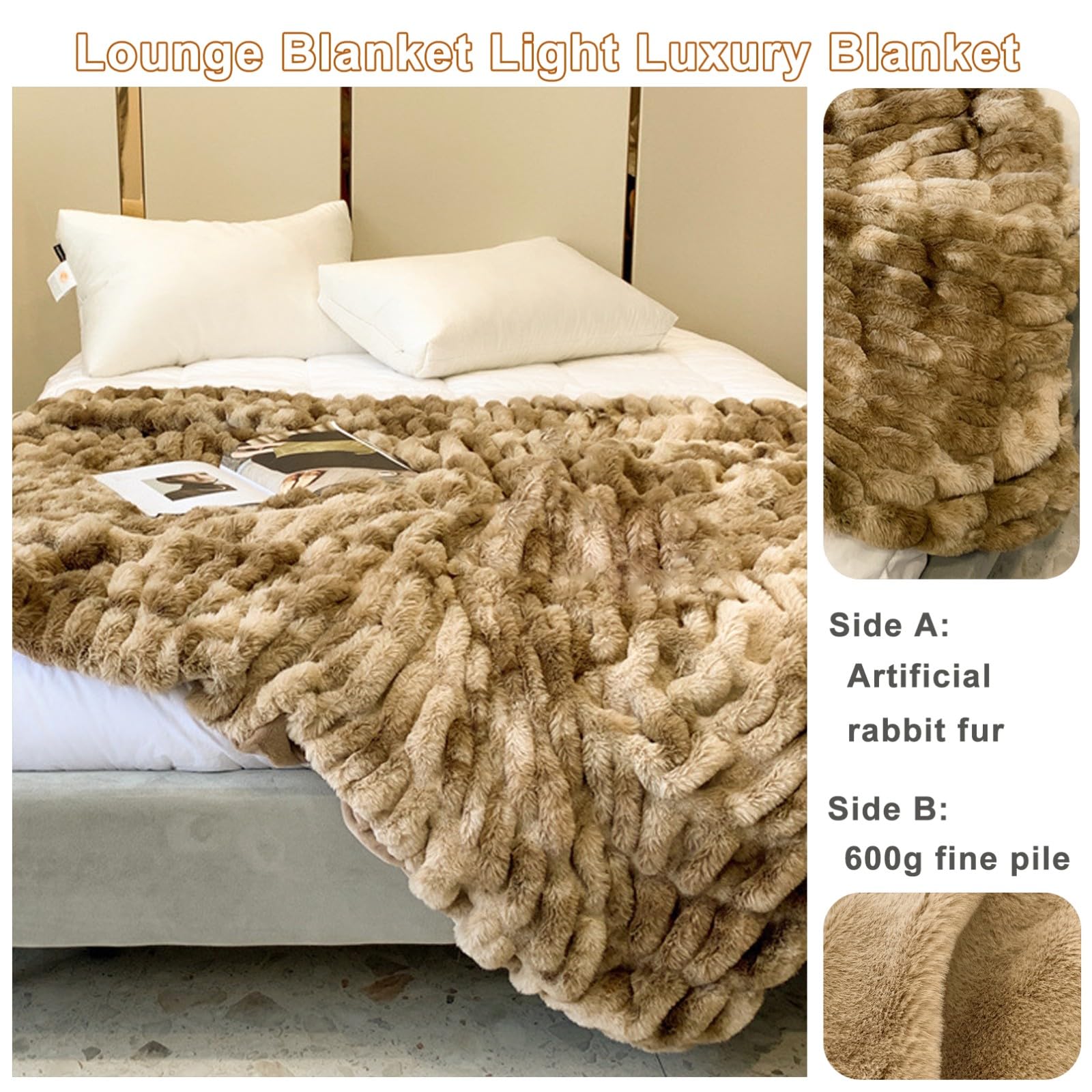 Amazon｜XHCTNN 居心地の良い秋のフェイクファーブランケット
