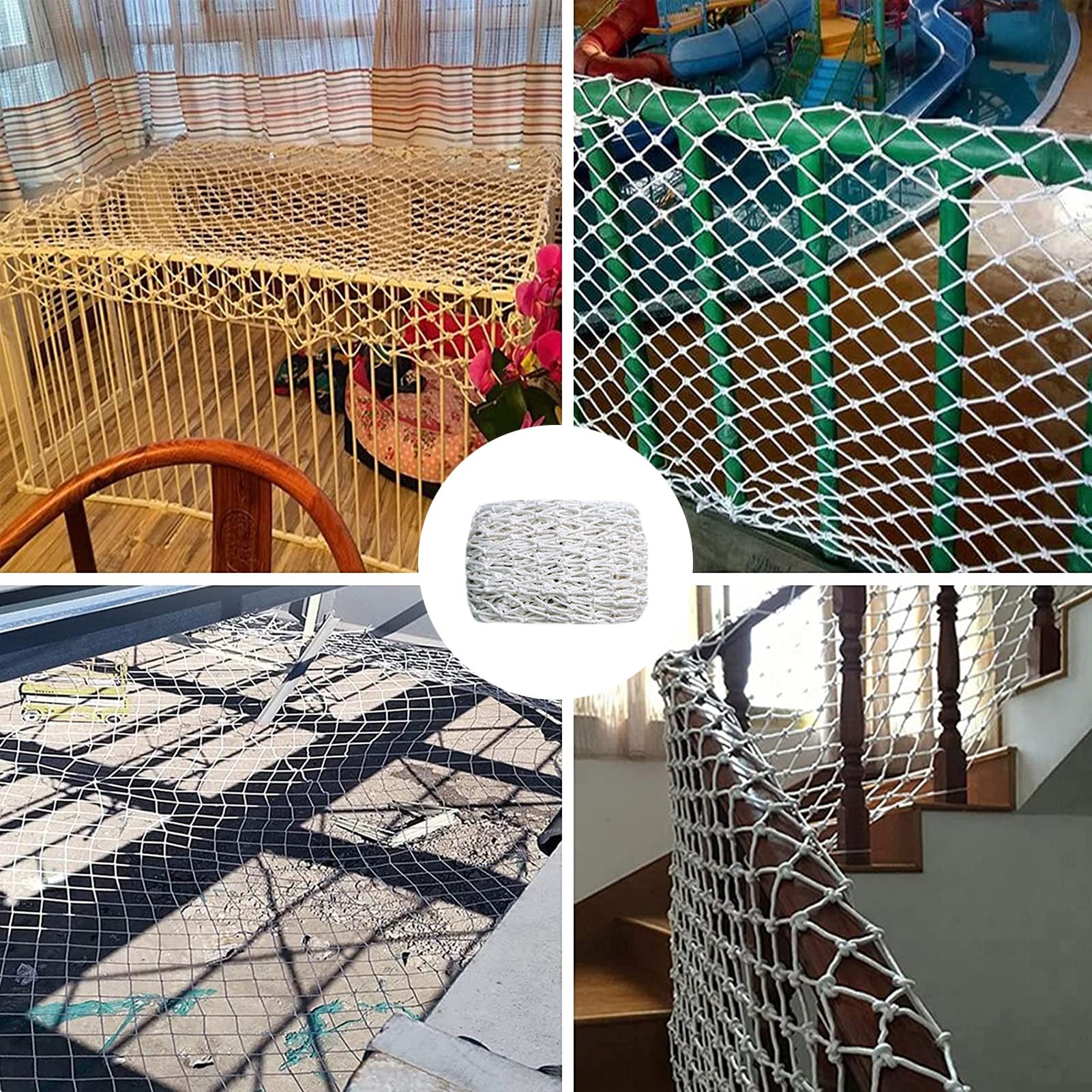 Weißes Nylon-schutznetz Gegen Absturz Für Haustiere, Bauseil, Sicherheitsnetz Gegen Absturz, Balkonzaun Für Balkon, Fenster, Treppen, 3cm Mesh, 3x10m(10x33ft)