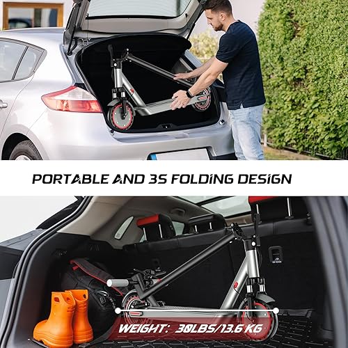 Vista 66 de Patinete eléctrico para adultos, motor potente de 350 W/500 W/600 W, neumáticos de 8.5/10 pulgadas, hasta 19/25 MPH, rango de 15/22/28 millas