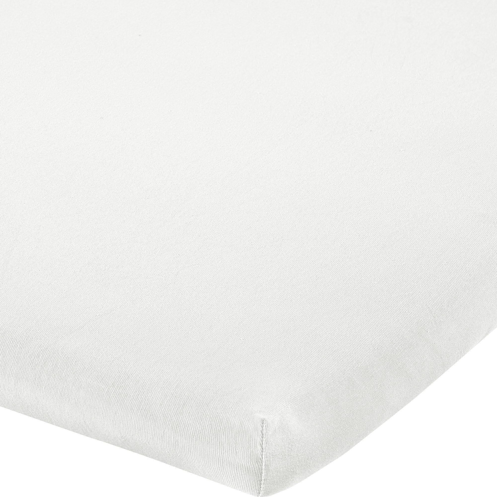 Erwin Müller Topper-Spannbettlaken Freising Elasthan-Jersey-Stretch - weiß Größe 180x200 cm - 200x220 cm - dehnbar, antipilling, bügelfrei, Rundumgummi