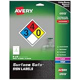 Avery Printable Warning Signs, 8" x 8", Water/Chemical Resistant, 15 Removable Labels (61513) – view 1